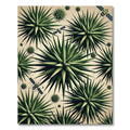 Emerald Starburst and Satellite Geometric Art Rug