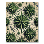 Emerald Starburst and Satellite Geometric Art Rug