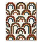 Retro Mid-Century Rainbow Arch Rug