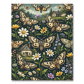 Whimsical Cottage Moth and Wildflower Meadow Rug