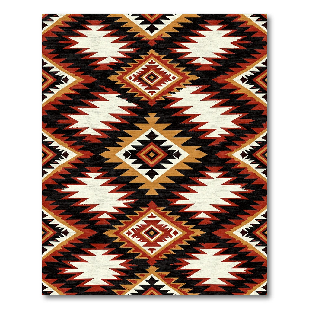 Earthy Southwestern Geometric Diamond Aztec Rug
