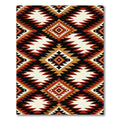 Earthy Southwestern Geometric Diamond Aztec Rug