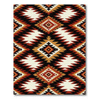 Earthy Southwestern Geometric Diamond Aztec Rug