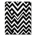 Bold Minimalist Black and White Chevron Rug