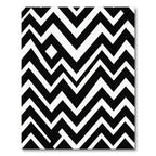 Bold Minimalist Black and White Chevron Rug