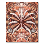 Art Deco Peacock Feather Mandala Rug