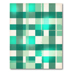 Aqua Teal Buffalo Plaid Checks Rug