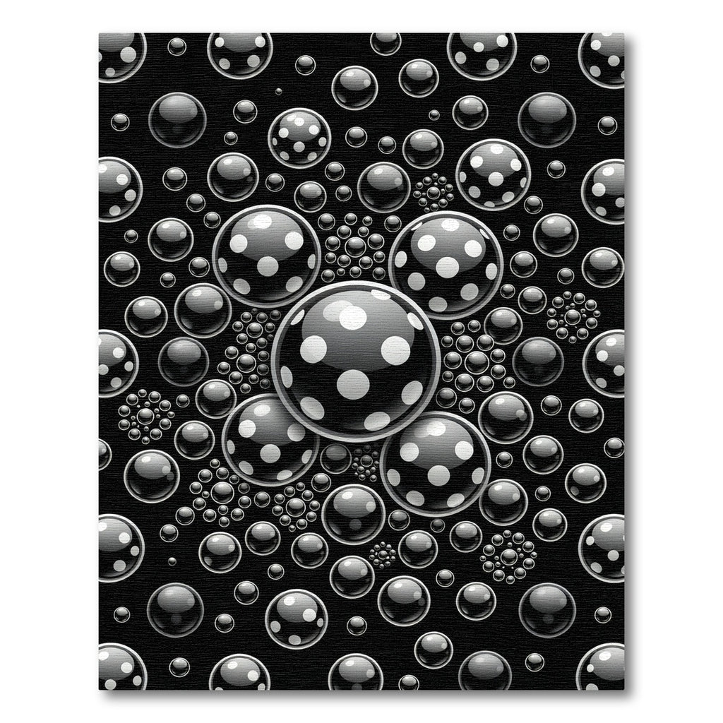 Dark Polka Dot Spheres Array Rug