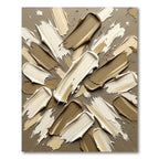 Textured Neutral Swirl Brush Strokes Rug