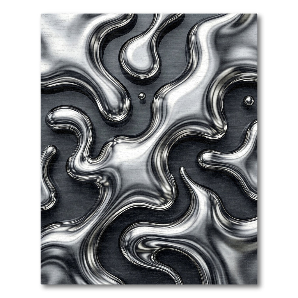 Liquid Chrome Organic Flow Rug