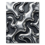Liquid Chrome Organic Flow Rug
