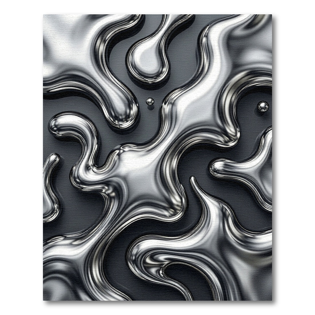 Liquid Chrome Organic Flow Rug