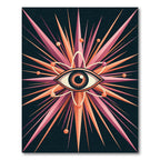 Mystic Pink Orange Radial Eye Rug
