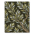 Elegant Olive Leaf Botanical Foliage Rug