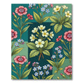 Vintage Floral Collage Emerald Garden Rug