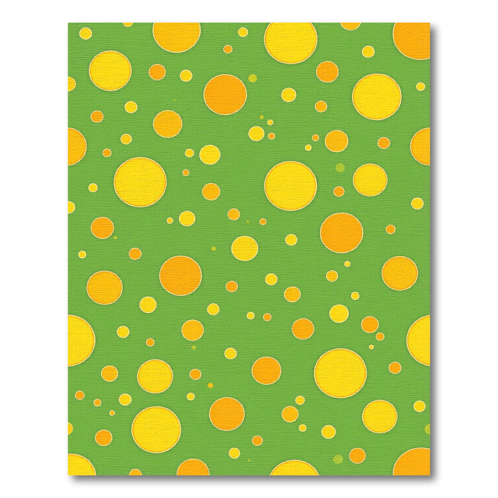 Green Yellow Orange Polka Dots Rug