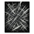 Modern Monochrome Abstract Radial Line Rug