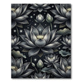 Dark Floral Garden Lotus Stars Rug