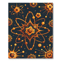 Atomic Orange Swirls Microscopic Wonders Rug