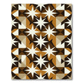 Geometric Starburst Brown Neutral Rug