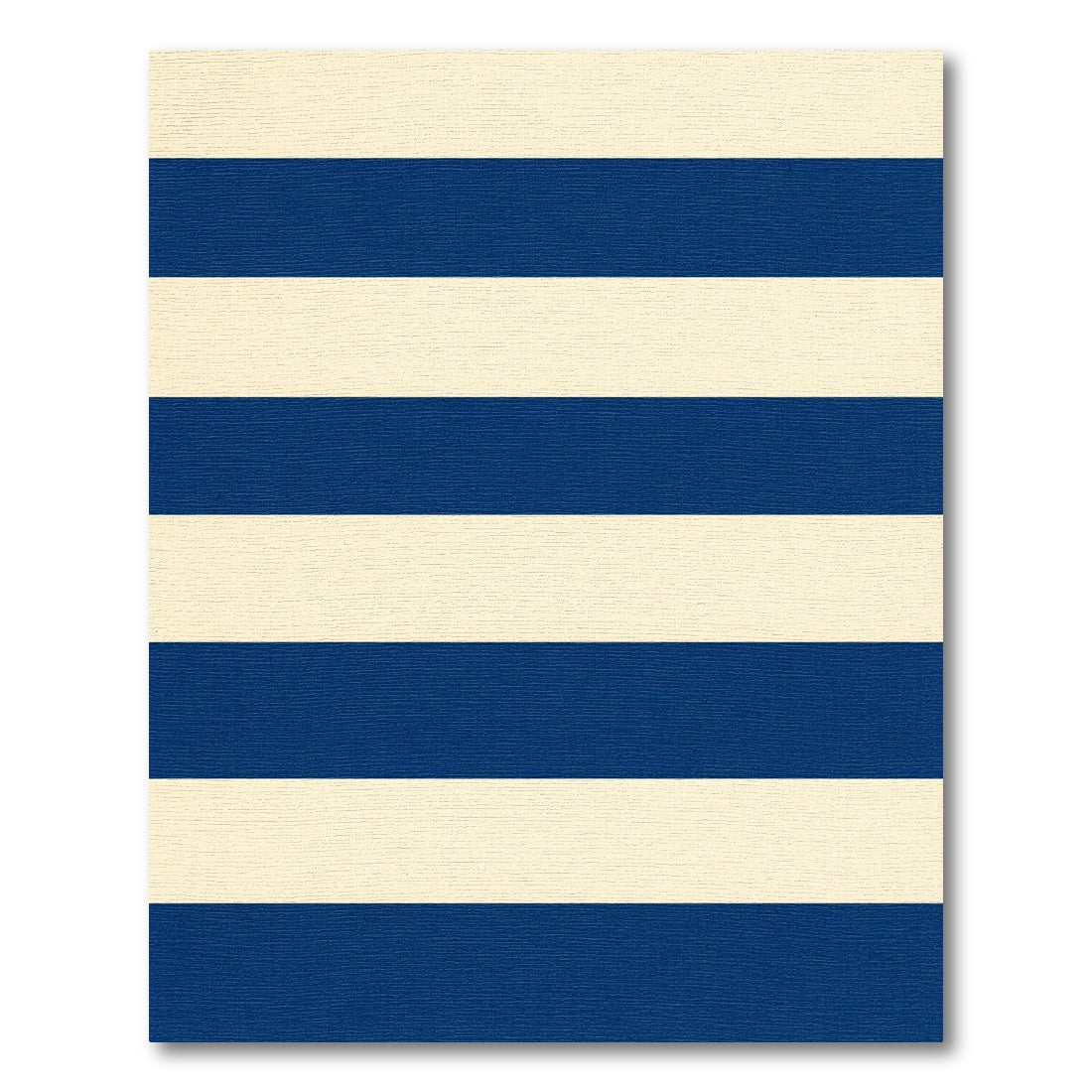 Classic Navy Cream Horizontal Stripes Rug