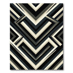 Monochromatic Abstract Geometric Accordion Rug