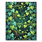 Lush Emerald Green Ivy Vine Garden Rug