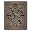 Gold Greek Key Maze Rug