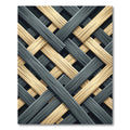 Gray Flax Interwoven Lattice Rug