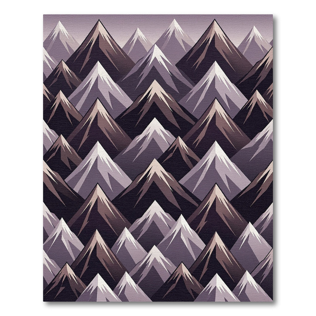 Geometric Alpine Mountain Peak Rug