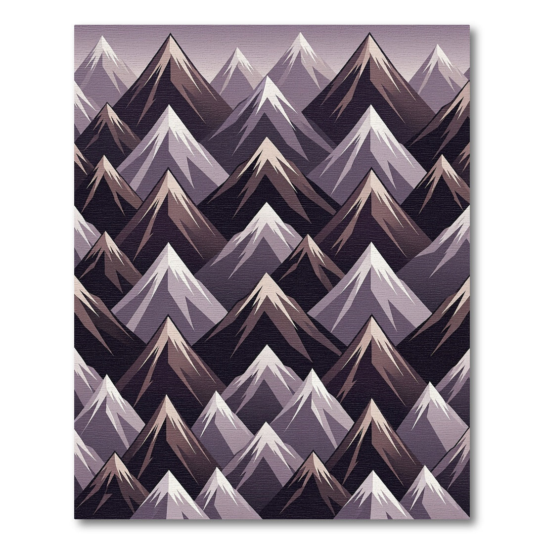 Geometric Alpine Mountain Peak Rug
