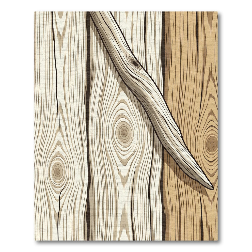 Natural Weathered Wood Grain Plank Rug