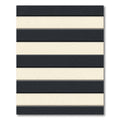 Modern Dark Cream Horizontal Stripe Rug