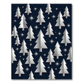 Minimalist Silver Fir Forest Night Rug