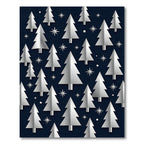 Minimalist Silver Fir Forest Night Rug