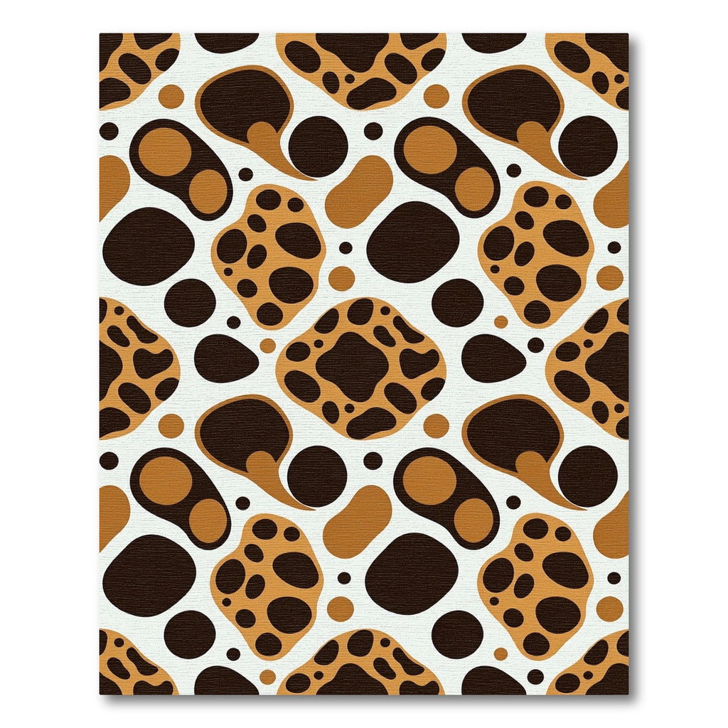 Brown and Tan Organic Abstract Forms Rug