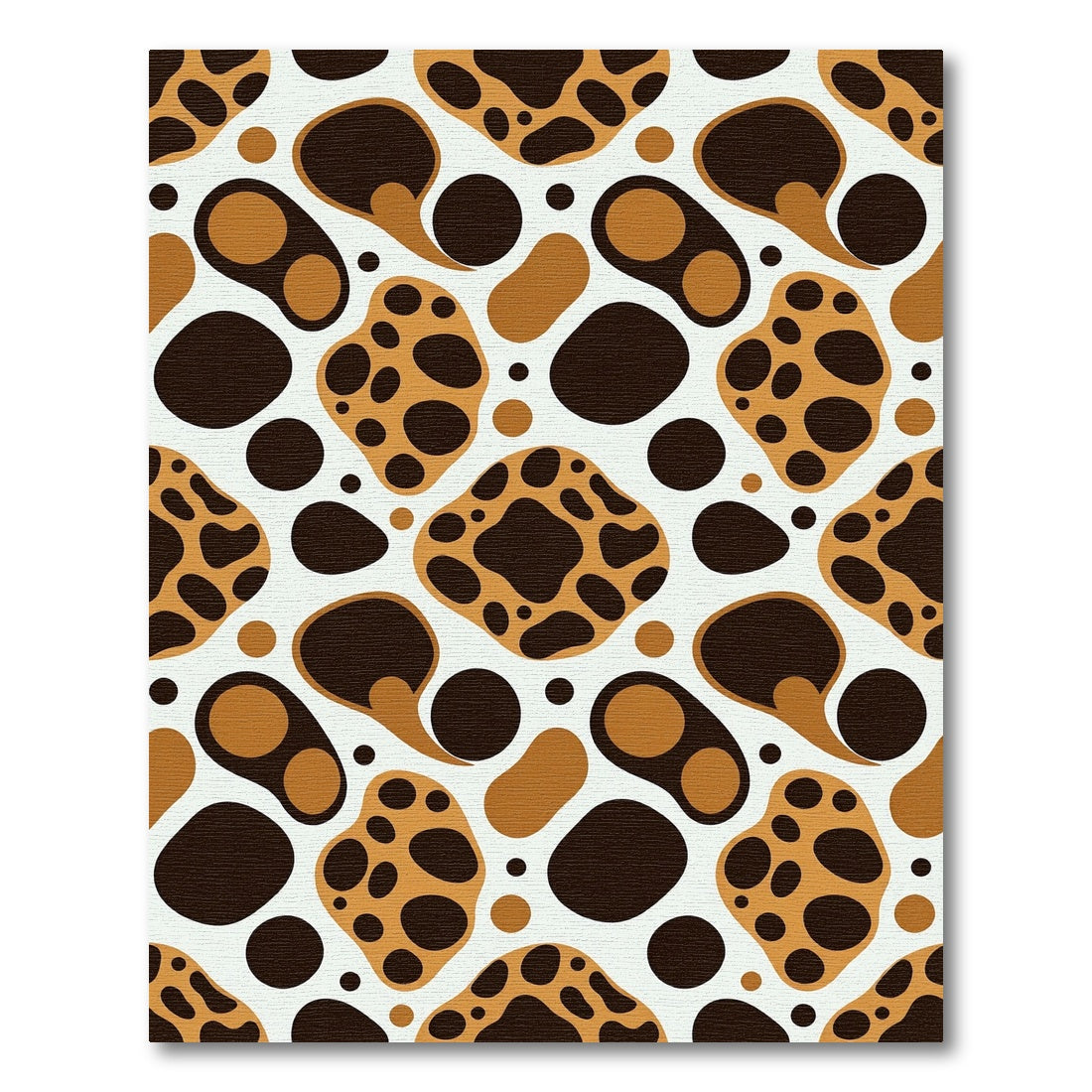 Brown and Tan Organic Abstract Forms Rug