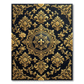 Royal Gold Fleur De Lis Medallion Rug