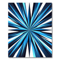 Radiant Azure Starburst Geometric Rug