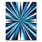 Radiant Azure Starburst Geometric Rug