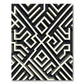 Monochromatic Labyrinth Illusion Rug