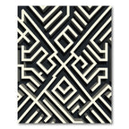 Monochromatic Labyrinth Illusion Rug