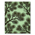 Olive Green Pine Branch Foliage Rug