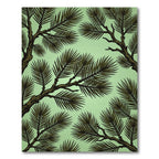 Olive Green Pine Branch Foliage Rug