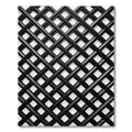 Modern Black Interlocking Geometric Lattice Rug