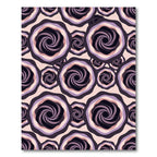 Deep Purple Swirl Rose Garden Rug
