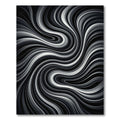 Monochromatic Swirl Abstract Lines Rug