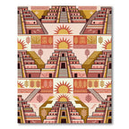 Terracotta Sun Stepped Pyramid Rug