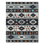 Navajo Inspired Geometric Southwest Medallion Rug