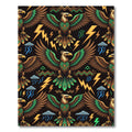 Tribal Thunder Eagle Lightning Geometric Rug